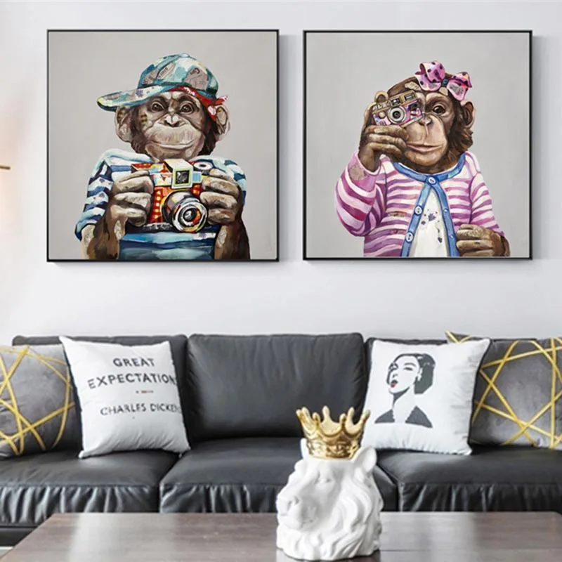 Monkey Wall Art Posters And Prints Abstract Animals Canvas Art Paintings Home Decor Modern Picture For Living Room Cuadros Decor
Monkey Wall Art Posters And Prints Abstract Animals Canvas Art Paintings Home Decor Modern Picture For Living Room Cuadros Decor