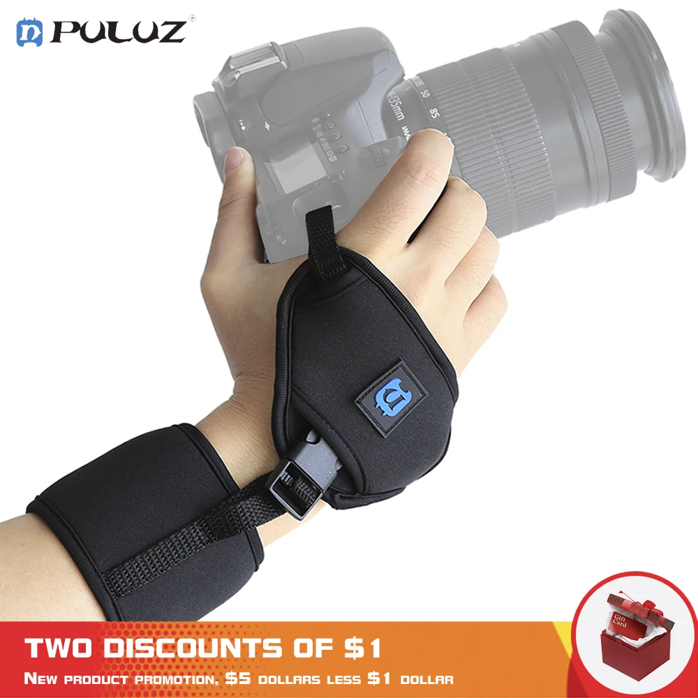 

PULUZ Soft Neoprene Hand Wrist Strap Camera DSLR Cameras Wrist Strap DSLR Hand Belt Quick-release 1/4'' Screw For NIKON