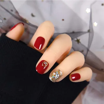24pcs/box Manicure Decoration Pre Design Fake Nail With Glue Bride Wearable Short Full Cover Shiny Crystal press on nails coffin
24pcs/box Manicure Decoration Pre Design Fake Nail With Glue Bride Wearable Short Full Cover Shiny Crystal press on nails coffin