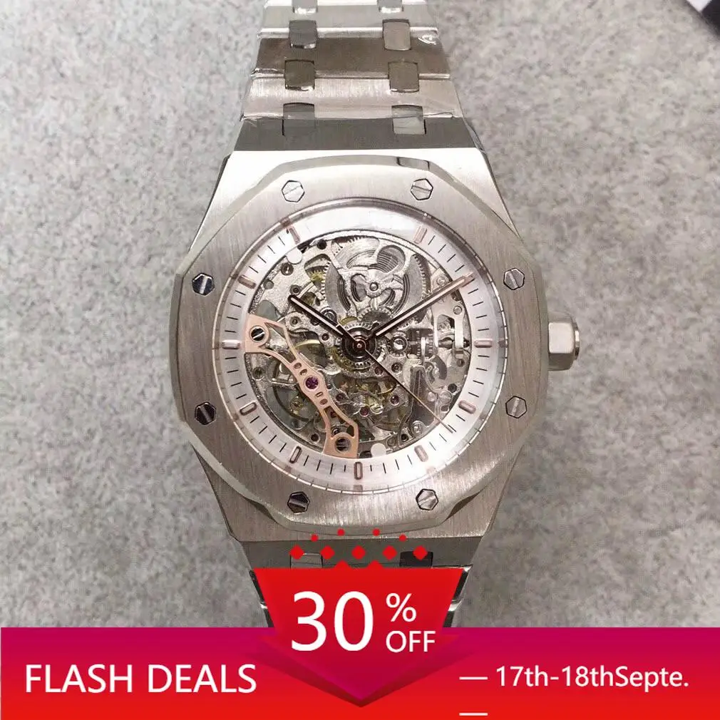 AAATop watch high quality 44MM skeleton dial automatic movement Solid Stainless strap wrist watch
AAATop watch high quality 44MM skeleton dial automatic movement Solid Stainless strap wrist watch
