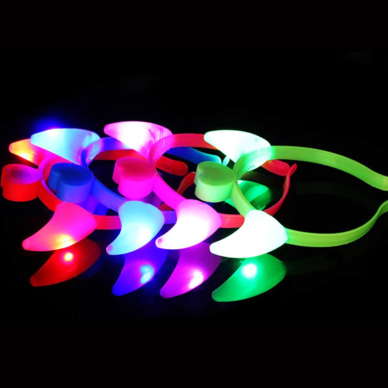 20pcs Colorful Led Headband Glowing Hairband Light Up Toys Head flash Headband Wear Wedding Concert Bar Party Supplies (6)