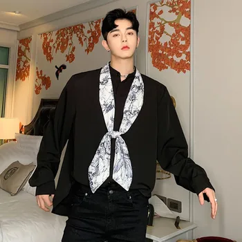 Men Vintage Fashion Tie Bow Collar Long Sleeve Loose Print Casual Shirt Male Women Streetwear Hip Hop Couple Shirts
Men Vintage Fashion Tie Bow Collar Long Sleeve Loose Print Casual Shirt Male Women Streetwear Hip Hop Couple Shirts