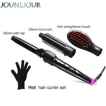 JUNEJOUR Hair Curler 3 In 1 Interchangeable Hair Curling Iron Roller Wand Set With Hair Curler Hot Brush Hair Straightner Brush
JUNEJOUR Hair Curler 3 In 1 Interchangeable Hair Curling Iron Roller Wand Set With Hair Curler Hot Brush Hair Straightner Brush