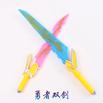 

sword weapon Boy Gift Armor Warrior Voice Glowing Weapon Flashing Sword Model Brave Shuangjian Toys For Children Plastic 5-7
