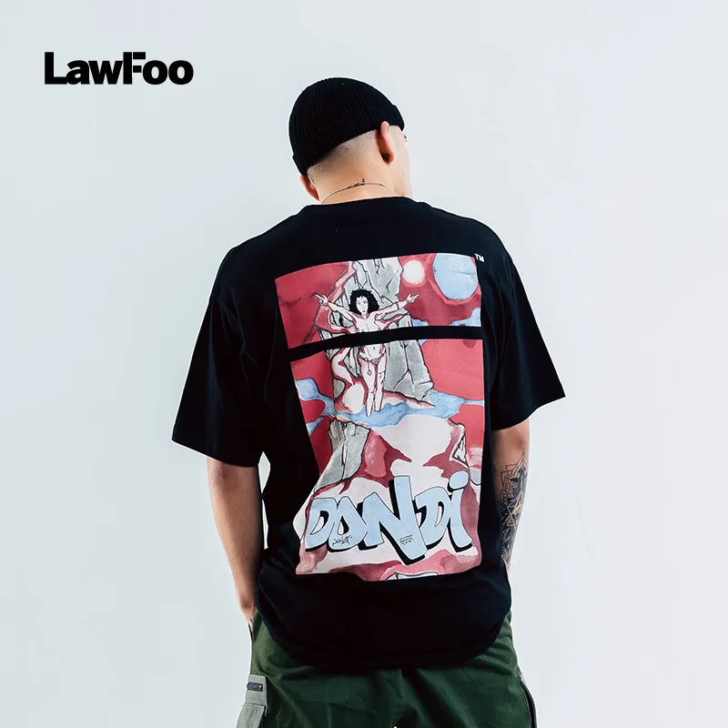 Lawfoo19ss Spring And Summer Europe And America Popular Brand New Style Men'S Wear Dondi Cross WOMEN'S Printed MEN'S Short-sleev
Lawfoo19ss Spring And Summer Europe And America Popular Brand New Style Men'S Wear Dondi Cross WOMEN'S Printed MEN'S Short-sleev
