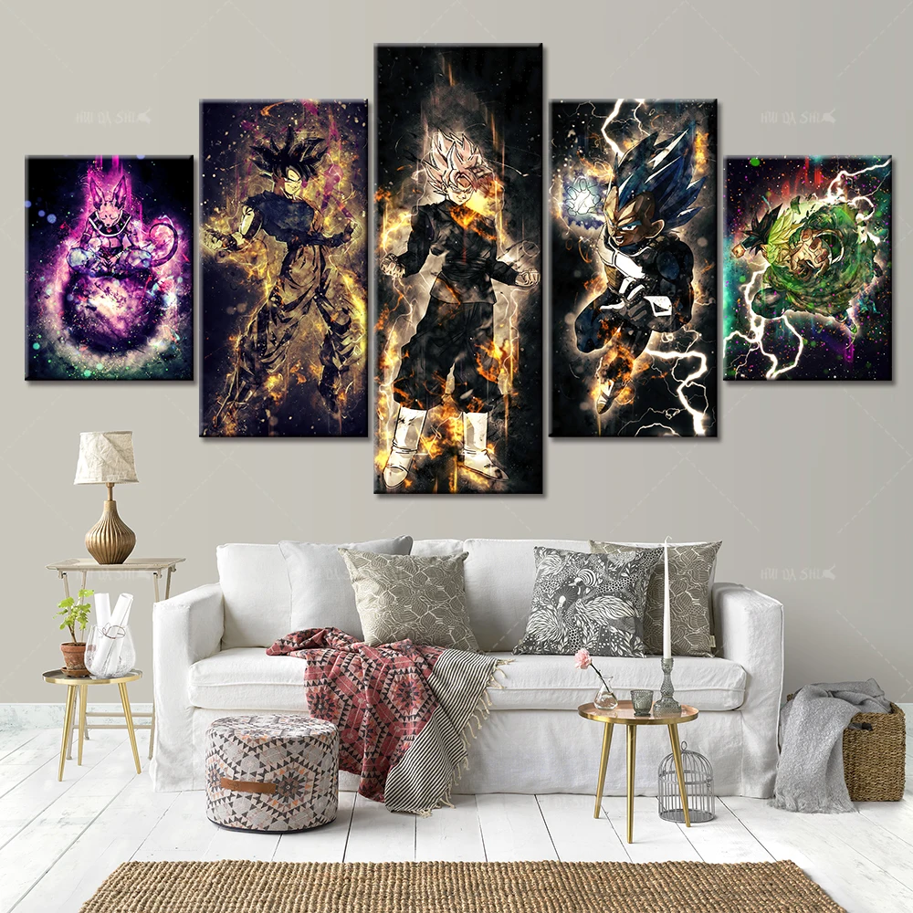 Anime-Poster-Super-Saiyan-Goku-Vegeta-Character-Mural-Dragon-Ball-Z-Wall-Art-Canvas-Painting-5 (1)