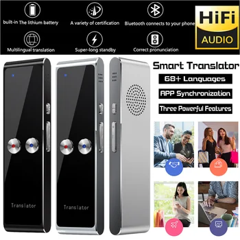 Portable Mini Wireless Smart Voice Speech Translator 68+ Languages Two-way Real Time Instant Translator For Travelling Business
Portable Mini Wireless Smart Voice Speech Translator 68+ Languages Two-way Real Time Instant Translator For Travelling Business