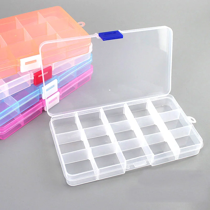 1Pcs 15 Grids Transparent Lidded Plastic Box Rectangle Detachable Box For Parts Bead Storage Case Bin Jewelry Display
1Pcs 15 Grids Transparent Lidded Plastic Box Rectangle Detachable Box For Parts Bead Storage Case Bin Jewelry Display