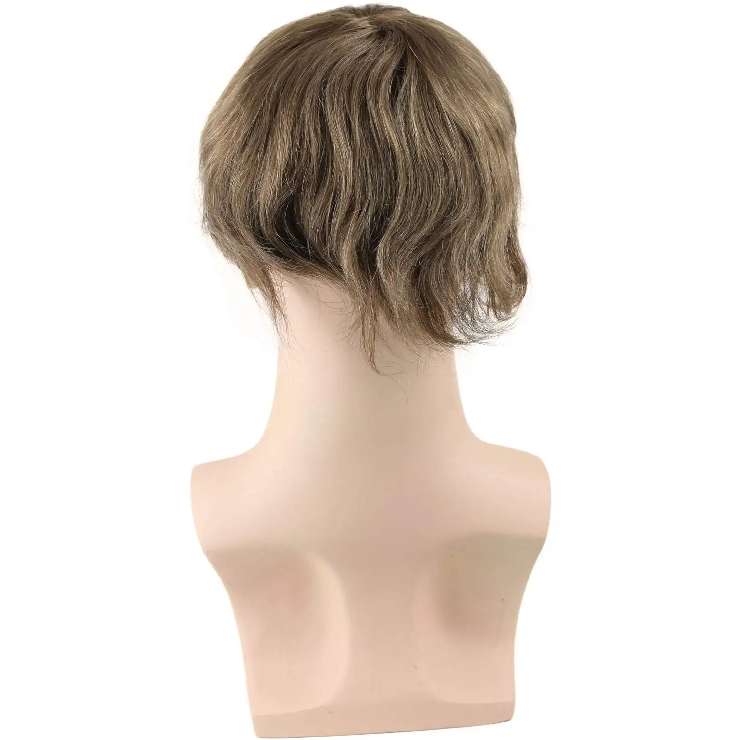 Toupee For Men Hair Pieces 100% European Virgin Human Hair Replacement System For Men 10"x8" Toupee Men #18 Light Brown Color