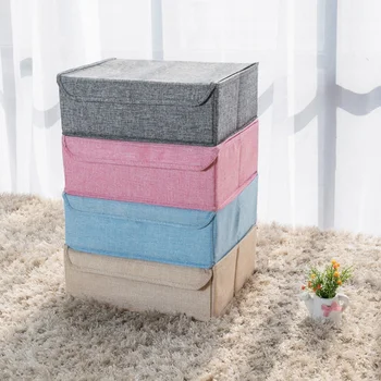 Washable Bra Underwear Storage Box With Cover linen Folding Cases Socks Underwear Clothing Organizer Container Box for Home
Washable Bra Underwear Storage Box With Cover linen Folding Cases Socks Underwear Clothing Organizer Container Box for Home