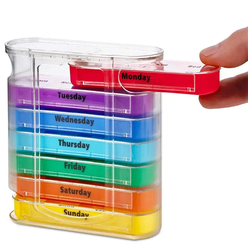 1 pc Pill Box Drawer Type Portable Plastic Weekly 28 Grids Medicine Case Pill Organizer for Morning Eve Noon Bed Time
1 pc Pill Box Drawer Type Portable Plastic Weekly 28 Grids Medicine Case Pill Organizer for Morning Eve Noon Bed Time