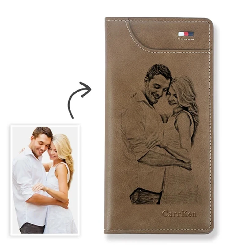 Picture Wallet Men Retro Long Multi-Card Folding PU Leather Customized Photo Engraving Text Purses Father's Day Gift Wallet
Picture Wallet Men Retro Long Multi-Card Folding PU Leather Customized Photo Engraving Text Purses Father's Day Gift Wallet