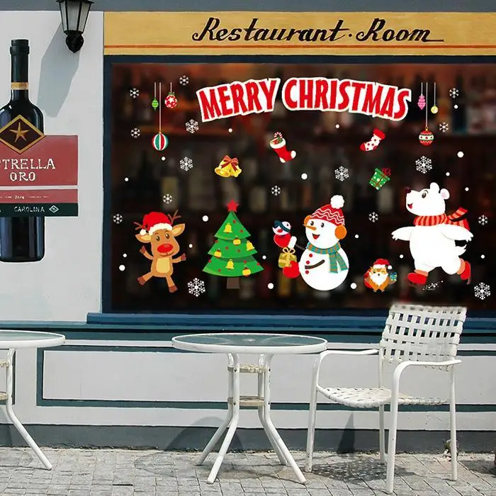christmas decoration wall sticker glass window sticker 9 style