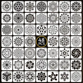 24/48pcs Mandala Stencils DIY Drawing Template Painting Scrapbooking Paper Card N0HC
24/48pcs Mandala Stencils DIY Drawing Template Painting Scrapbooking Paper Card N0HC