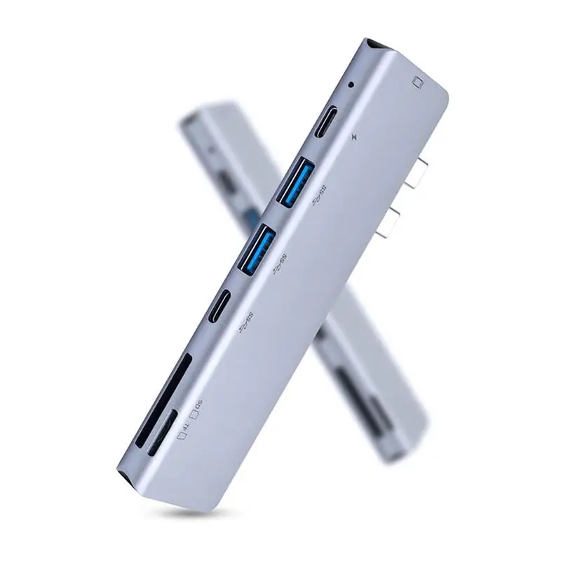 New 7-in-1 Type-c Hub HD Card Reader 4K resolution Video Adapter Aluminum Alloy USB-C Converter
New 7-in-1 Type-c Hub HD Card Reader 4K resolution Video Adapter Aluminum Alloy USB-C Converter