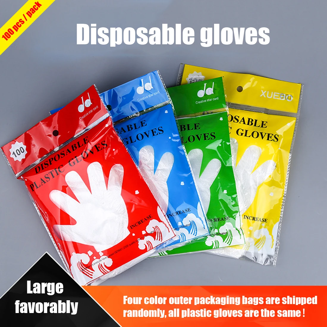1000pcs Disposable Plastic Gloves Large Food Grade Kitchen Cooking Cleaning Guantes Desechables Gloves Protection Cocina
1000pcs Disposable Plastic Gloves Large Food Grade Kitchen Cooking Cleaning Guantes Desechables Gloves Protection Cocina
