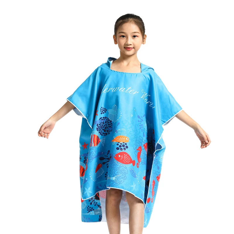Children Beach Towel Microfiber Bathrobe Poncho Hooded Absorbent Quick Drying Easy for Changing Cloth Underwater World
Children Beach Towel Microfiber Bathrobe Poncho Hooded Absorbent Quick Drying Easy for Changing Cloth Underwater World