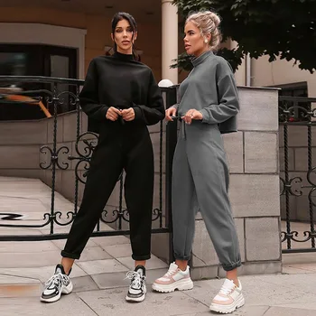 2019 Turtleneck Irregular Hem Long Sleeve Shirt High Waist Beam Casual Pants Suit Women Two Piece Outfits Pink Two Piece Set
2019 Turtleneck Irregular Hem Long Sleeve Shirt High Waist Beam Casual Pants Suit Women Two Piece Outfits Pink Two Piece Set