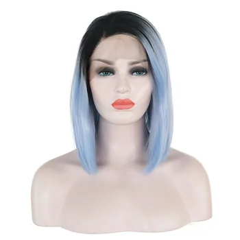 RONGDUOYI Short Bob Style Synthetic Lace Front Wigs for Women Ombre Blue Dark Roots Natural Straight Daily Wear Cosplay Bob Wig
RONGDUOYI Short Bob Style Synthetic Lace Front Wigs for Women Ombre Blue Dark Roots Natural Straight Daily Wear Cosplay Bob Wig
