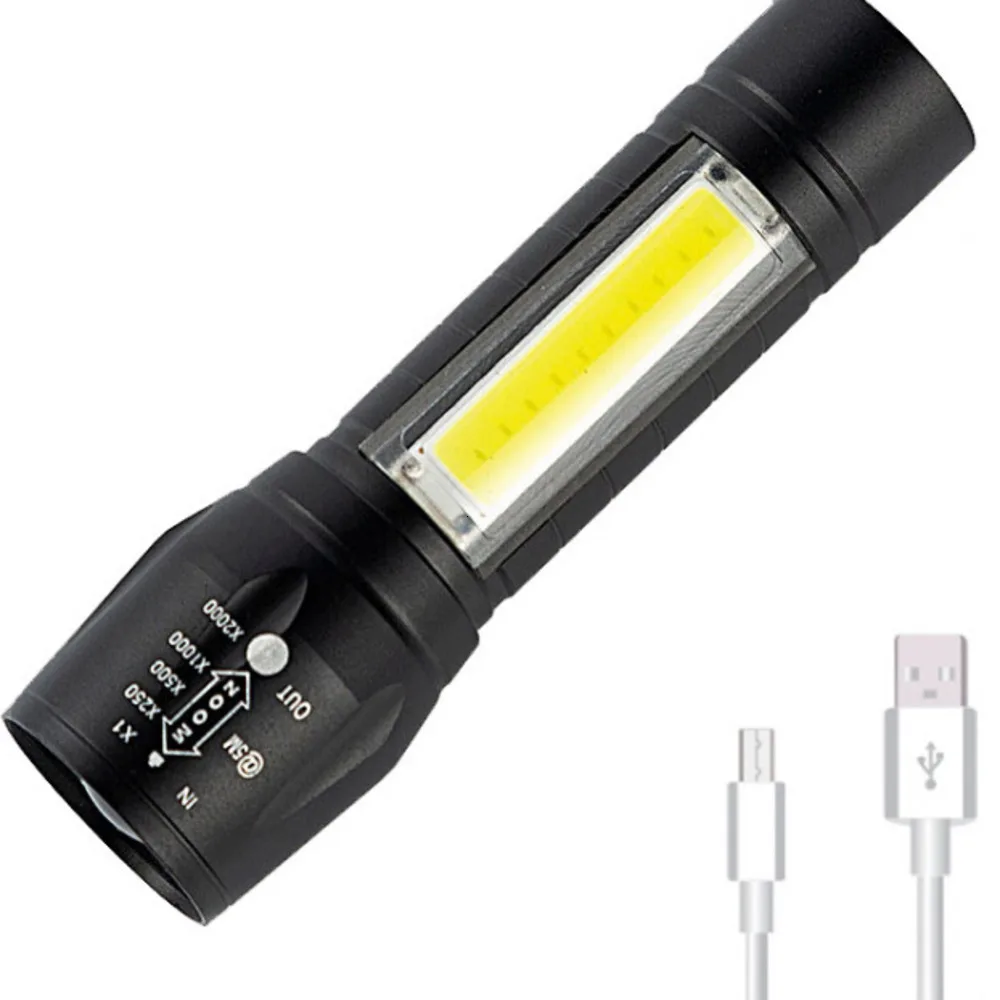 LED Flashlight Mini Powerful 2 Way LED COB Q5 USB Rechargeable Linterna Work Flash Light Torch Lamp Battery Fishing Camping
LED Flashlight Mini Powerful 2 Way LED COB Q5 USB Rechargeable Linterna Work Flash Light Torch Lamp Battery Fishing Camping
