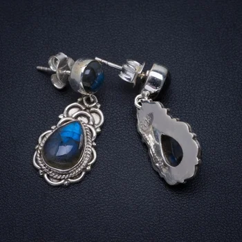 Natural Blue Fire Labradorite Handmade Unique 925 Sterling Silver Earrings 1.25" A2762
Natural Blue Fire Labradorite Handmade Unique 925 Sterling Silver Earrings 1.25" A2762