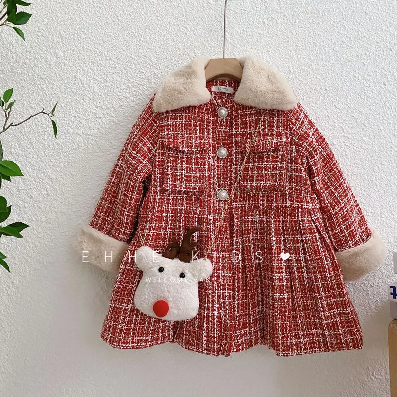 Christmas red woolen coat 20 autumn and winter new products Western style girls small fragrant tweed thickened mid-length coat
Christmas red woolen coat 20 autumn and winter new products Western style girls small fragrant tweed thickened mid-length coat