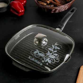 Grill pan, square 28 × 28 cm Granit ultra, with removable handle, glass lid, AP line
Grill pan, square 28 × 28 cm Granit ultra, with removable handle, glass lid, AP line