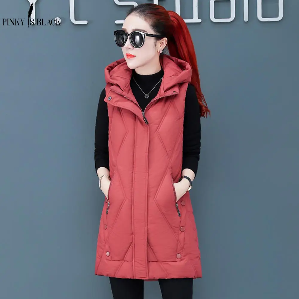 PinkyIsBlack New Winter Women Vest Jacket Windproof Warm Long Cotton Winter Waistcoat Casual Sleeveless Hooded Femme Coat Veste
PinkyIsBlack New Winter Women Vest Jacket Windproof Warm Long Cotton Winter Waistcoat Casual Sleeveless Hooded Femme Coat Veste