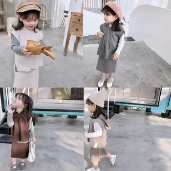 2020 new girls 2 pcs set hooded vest+skirt fashion spring girls suit 1-6 years HJ775
2020 new girls 2 pcs set hooded vest+skirt fashion spring girls suit 1-6 years HJ775