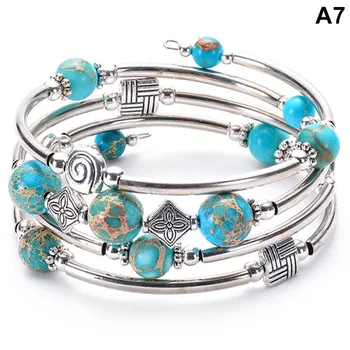 Women Multi Layered Wrap Beads Bracelet Bangle with Stone Jewelry Gifts LXH
Women Multi Layered Wrap Beads Bracelet Bangle with Stone Jewelry Gifts LXH