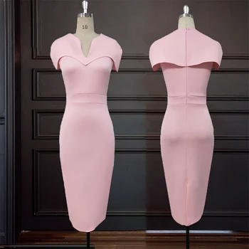 Women Pink Bodycon Dress Sexy Deep V Neck Cap Sleeves Slim Fit Summer Midi Dress Office Party Dating Elegant Lady 2020 Vestidos
Women Pink Bodycon Dress Sexy Deep V Neck Cap Sleeves Slim Fit Summer Midi Dress Office Party Dating Elegant Lady 2020 Vestidos
