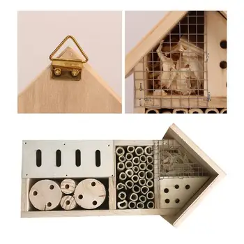 1Pc Solid Wood Insect House Durable Practical Utility Delicate Creative Bee House Beehive for Outdoor Garden
1Pc Solid Wood Insect House Durable Practical Utility Delicate Creative Bee House Beehive for Outdoor Garden