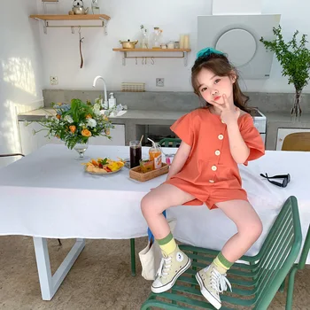 2020 Summer Korean Style New Children and Girls Network Red Celebrity Inspired Orange Jumpsuit
2020 Summer Korean Style New Children and Girls Network Red Celebrity Inspired Orange Jumpsuit