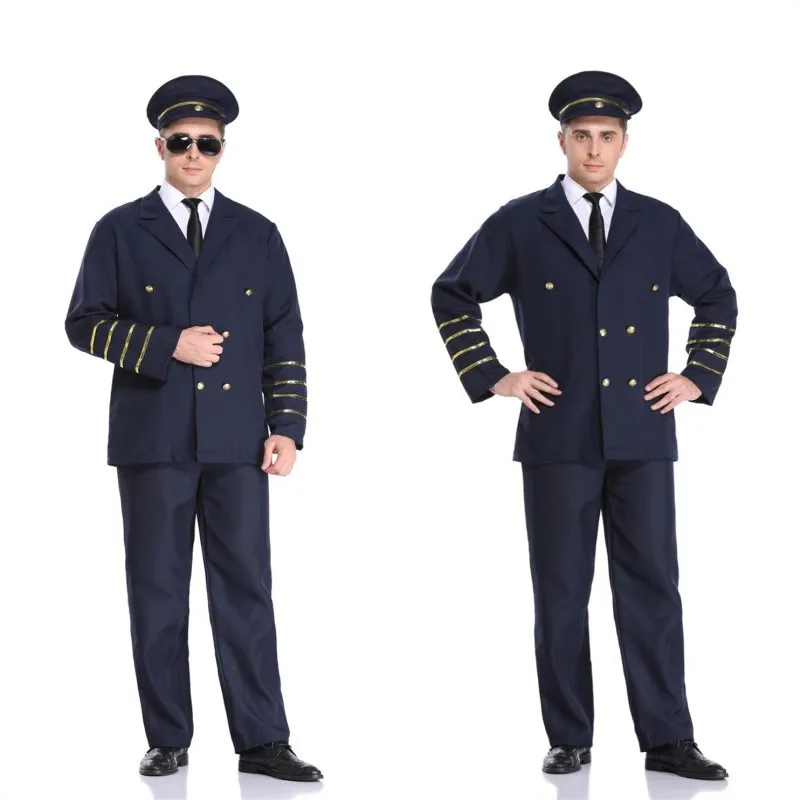 Captain Suit Men's Host Formal Dress Flight Uniform Skies Less Empty Uniform Costume Students Suit
Captain Suit Men's Host Formal Dress Flight Uniform Skies Less Empty Uniform Costume Students Suit