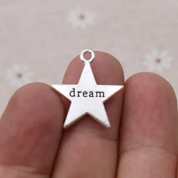 Craft Antique Silver Plated Star Dream Charm Pendants for Jewelry Making Bracelet DIY Accessories Handmade 24x19mm 20pcs
Craft Antique Silver Plated Star Dream Charm Pendants for Jewelry Making Bracelet DIY Accessories Handmade 24x19mm 20pcs