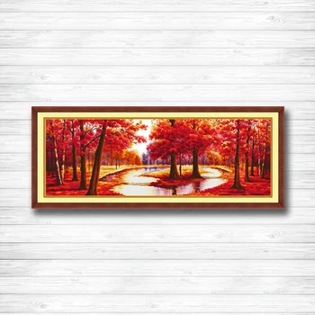 Maple trees and river rural Scenery painting dmc 14CT 11CT counted cross stitch Needlework Set Embroidery kits Home decor
Maple trees and river rural Scenery painting dmc 14CT 11CT counted cross stitch Needlework Set Embroidery kits Home decor