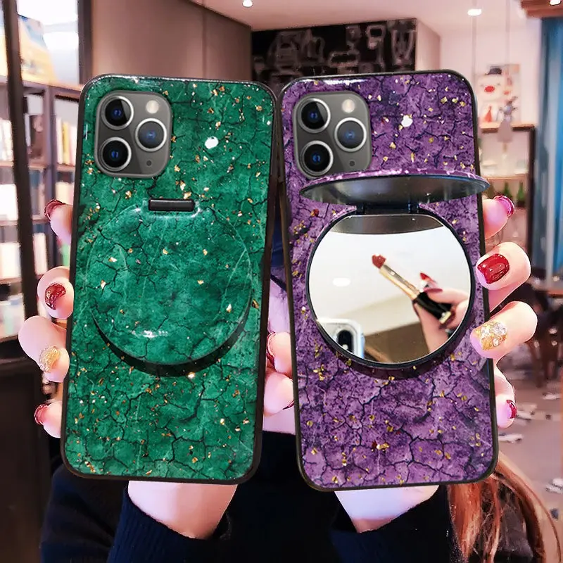 Для iPhone11ProMax чехол роскошный модный макияж зеркало для iPhone X XS XR XSMax 6 6S 7 8 Plus SE2020