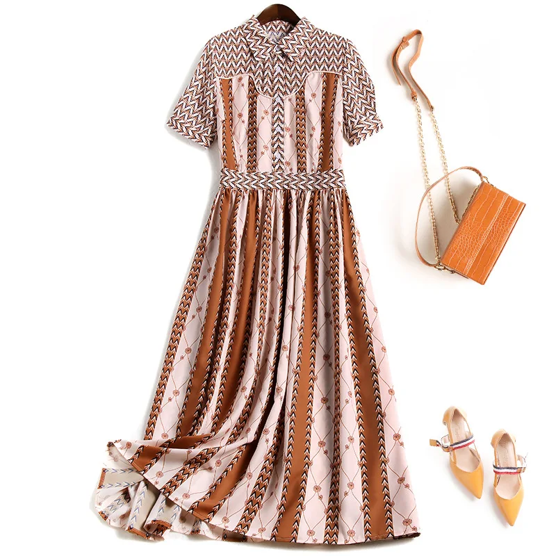 European and American summer 2021 new satin print light luxury striped shirt dress
European and American summer 2021 new satin print light luxury striped shirt dress