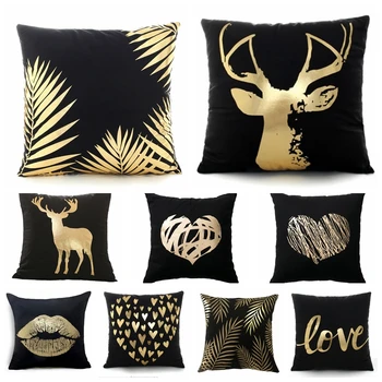 Black Heart Patten Gold Foil Pillowcase White Letters Art Cushions Home Decor Sofa Throw Pillow Almofadas Decorativas Para Sofa
Black Heart Patten Gold Foil Pillowcase White Letters Art Cushions Home Decor Sofa Throw Pillow Almofadas Decorativas Para Sofa