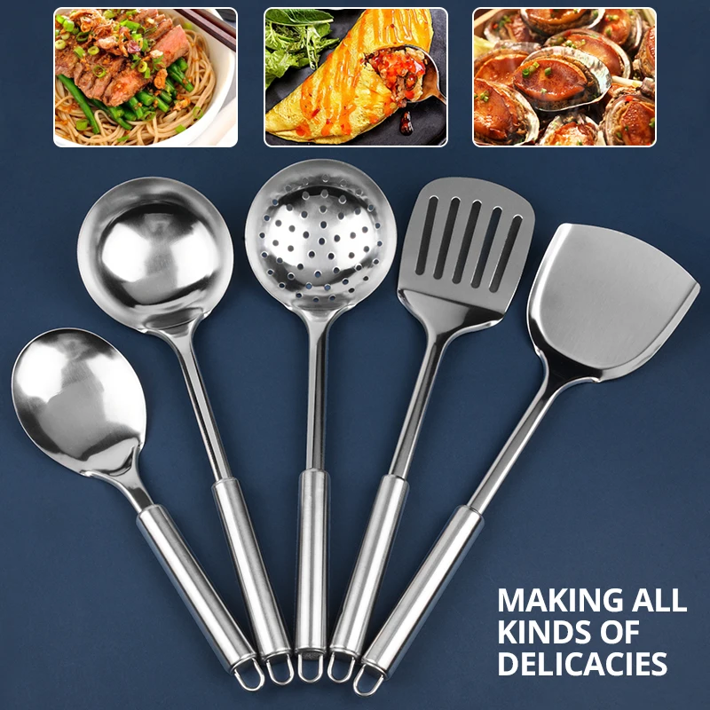 KONCO Kitchenware Cooking Utensils Set Stainless Steel Cookware Colander Spoon Spatula Shovel Turner Cooking Tools
KONCO Kitchenware Cooking Utensils Set Stainless Steel Cookware Colander Spoon Spatula Shovel Turner Cooking Tools