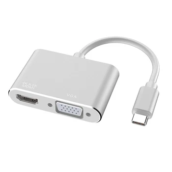 USB C To HDMI VGA Adapter 4K Type C USB-C HUB Video Converters Adaptor for Macbook
USB C To HDMI VGA Adapter 4K Type C USB-C HUB Video Converters Adaptor for Macbook