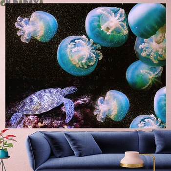 Submarine jellyfish tapestry Turtle Wall Hanging farmhouse decor cute kid's room goblen boheme Polyester Yoga mat home decor
Submarine jellyfish tapestry Turtle Wall Hanging farmhouse decor cute kid's room goblen boheme Polyester Yoga mat home decor