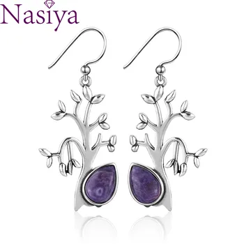 Sweet Tree Shape Natural Charoite Drop Earrings For Women 925 Silver Jewelry Party Wedding Daily Birthday Gift
Sweet Tree Shape Natural Charoite Drop Earrings For Women 925 Silver Jewelry Party Wedding Daily Birthday Gift