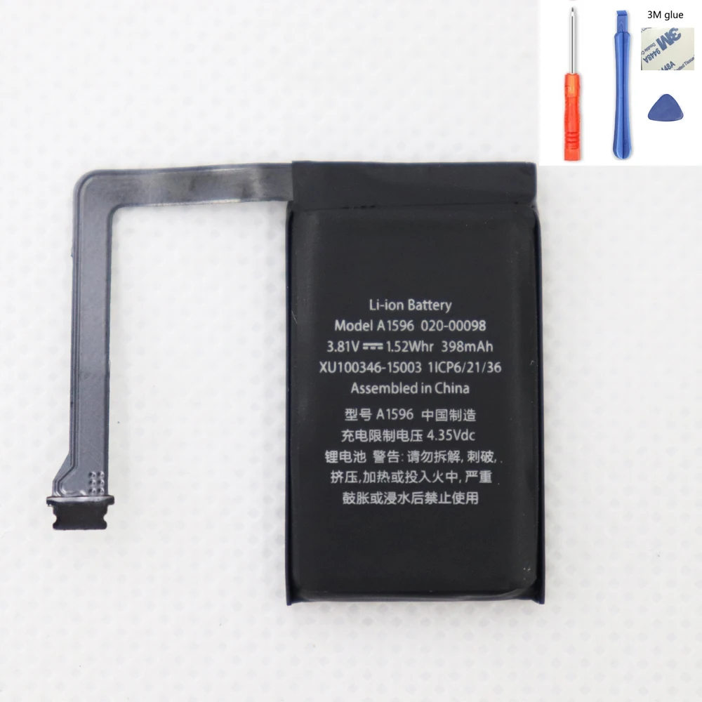 ISUNOO 3.82v 398mah A1596 Batteries For Apple A1596 020-00098 11CP6/21/36 smartwatch Battery With Repair Tools
ISUNOO 3.82v 398mah A1596 Batteries For Apple A1596 020-00098 11CP6/21/36 smartwatch Battery With Repair Tools