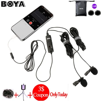 BOYA BY-M1DM Dual Head Lavalier Condenser Microphone Audio Record for iPhone Andriod DSLR Canon Nikon Camcorder VS BY-M1 BY M1
BOYA BY-M1DM Dual Head Lavalier Condenser Microphone Audio Record for iPhone Andriod DSLR Canon Nikon Camcorder VS BY-M1 BY M1