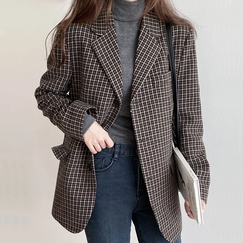BETHQUENOY Plus Size Plaid Long Blazers Women Coats Wollen Christmas Clothes Płaszcz Damski Chaquetas De Mujer Veste Femme 2020
BETHQUENOY Plus Size Plaid Long Blazers Women Coats Wollen Christmas Clothes Płaszcz Damski Chaquetas De Mujer Veste Femme 2020