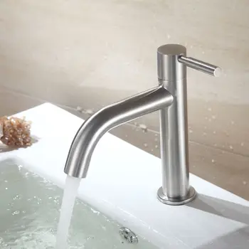 304 Stainless Steel Cold Water Single Lever Bathroom Sink Faucet Basin Tap Accessory Bathroom Taps
304 Stainless Steel Cold Water Single Lever Bathroom Sink Faucet Basin Tap Accessory Bathroom Taps