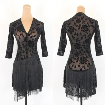 Latin Dance Dress Lady Sexy Mesh Print Tassel Performance Dresses Tango Salsa Cha Cha Samba Rumba Adults Practice Wear DNV12528
Latin Dance Dress Lady Sexy Mesh Print Tassel Performance Dresses Tango Salsa Cha Cha Samba Rumba Adults Practice Wear DNV12528