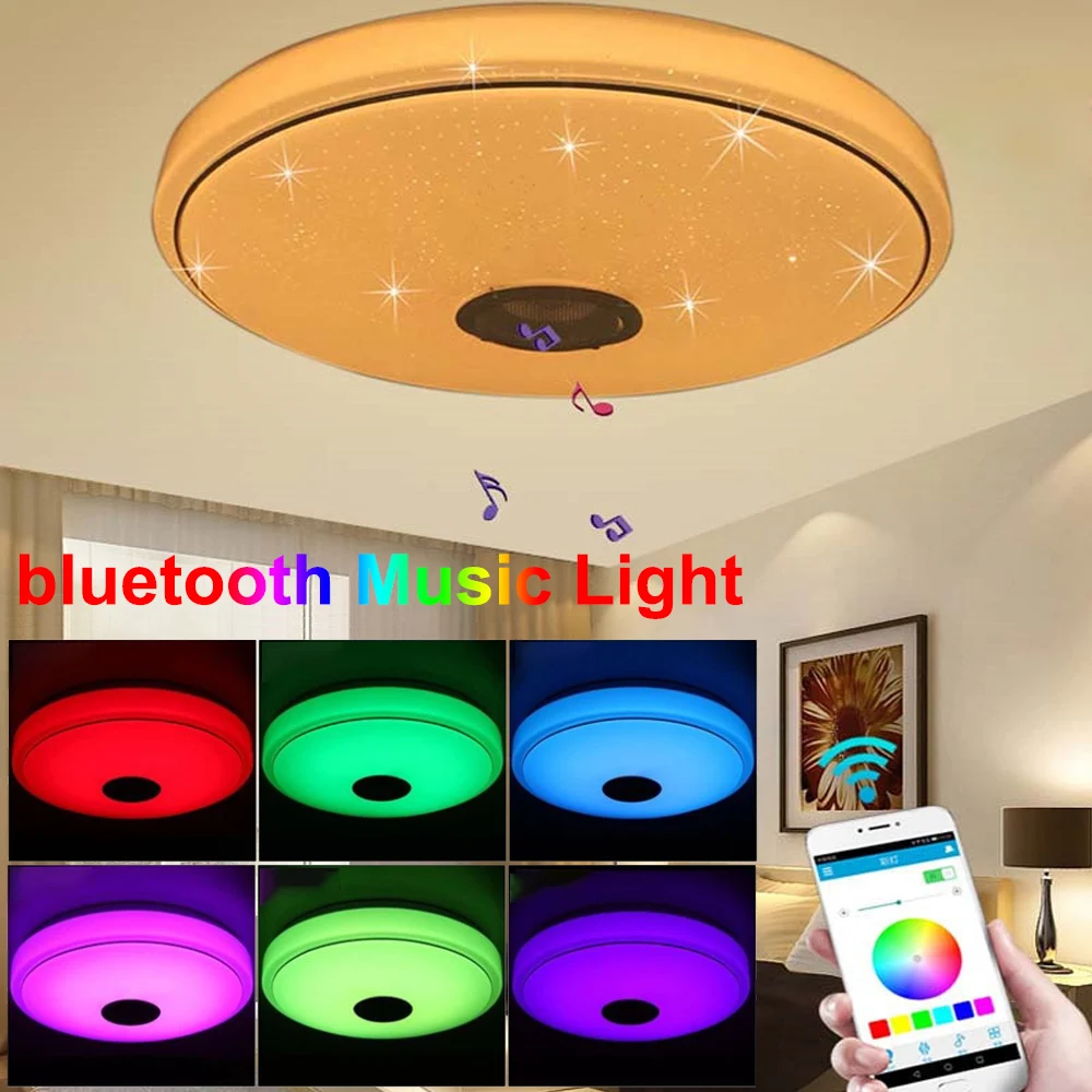 Smart LED Ceiling Light Dimmable APP Control Bluetooth Music Living Room Bedroom Lamp 36W/60W LED Ceiling Lights Lamp
Smart LED Ceiling Light Dimmable APP Control Bluetooth Music Living Room Bedroom Lamp 36W/60W LED Ceiling Lights Lamp