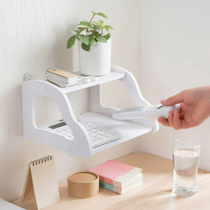 Punch-Free Storage Shelf Double Layer Wood-Plastic Board Router Storage Shelf J99Store
Punch-Free Storage Shelf Double Layer Wood-Plastic Board Router Storage Shelf J99Store